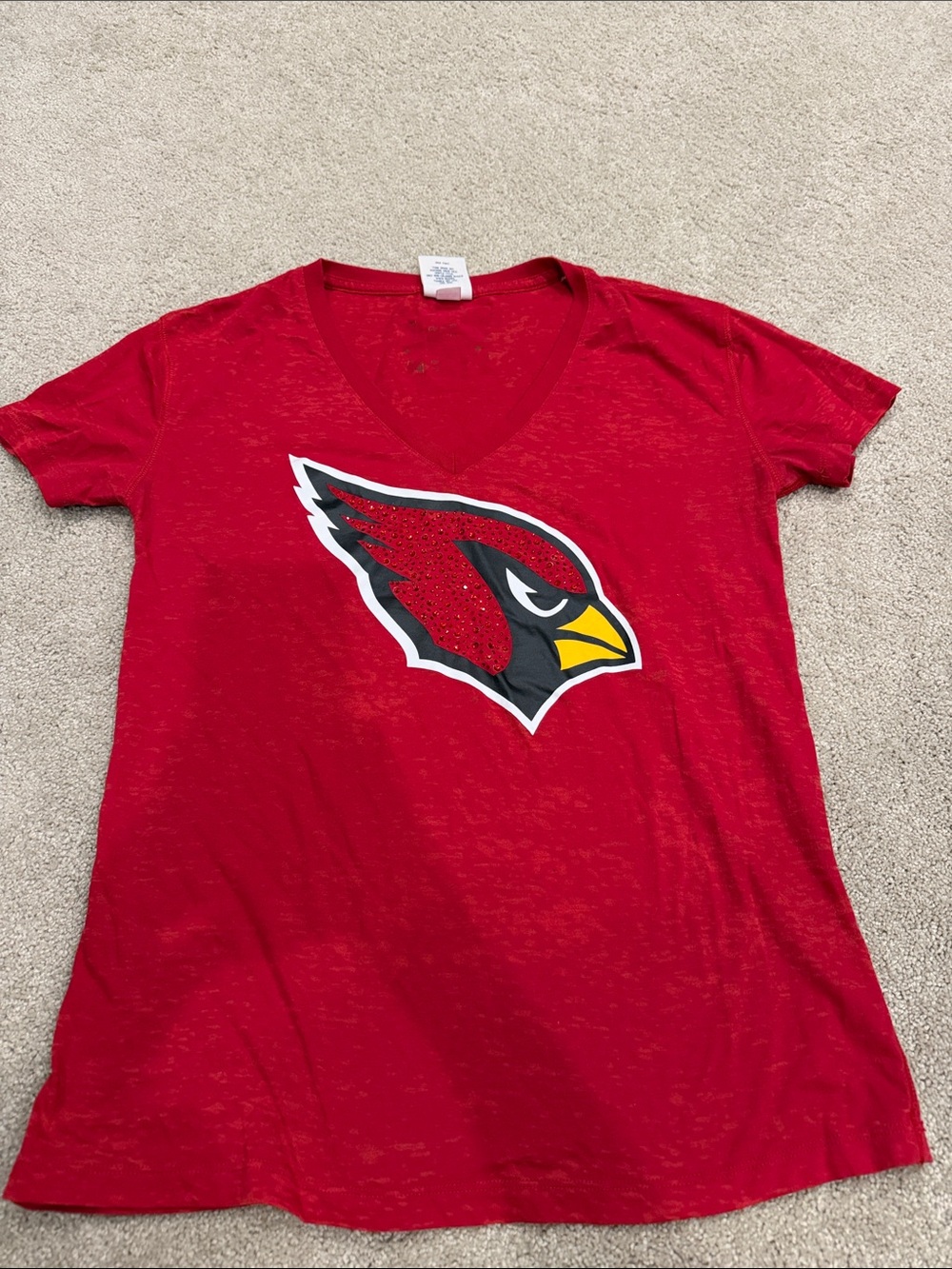 Red Arizona Cardinals V‑Neck Tee